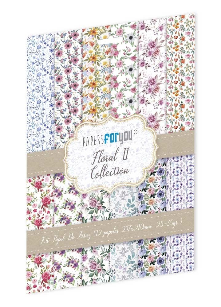 Papers For You Floral II A4 Rice Paper Kit (12pcs) (PFY-10182) Papers For You Floral II A4 Rice Paper Kit (12pcs) (PFY-10182)