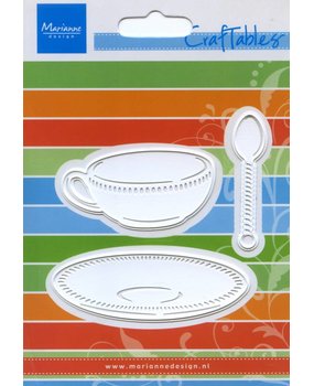 Marianne Design Craftable Tea Cup With Spoon (CR1238) Marianne Design Craftable Tea Cup With Spoon (CR1238)