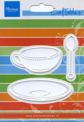Marianne Design Craftable Tea Cup With Spoon (CR1238) Marianne Design Craftable Tea Cup With Spoon (CR1238)