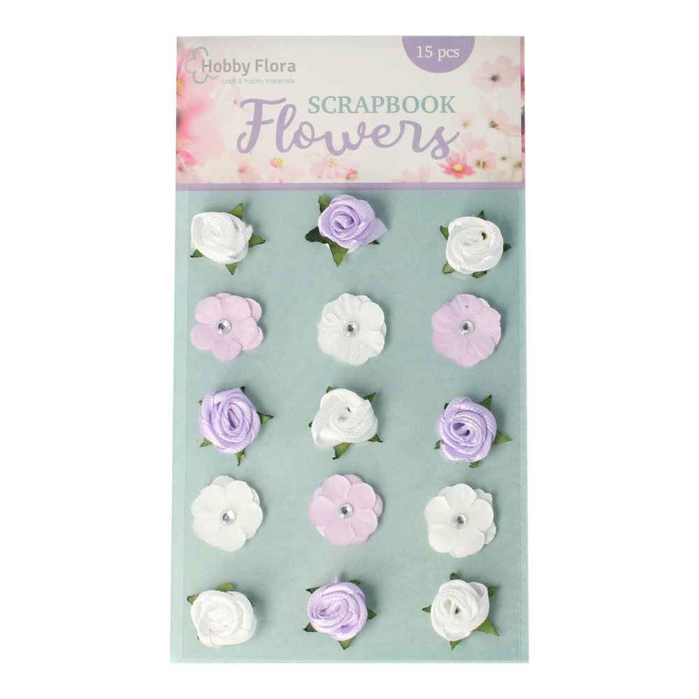 Hobby Flora Scrapbook Flowers Purple Creme (3009449)