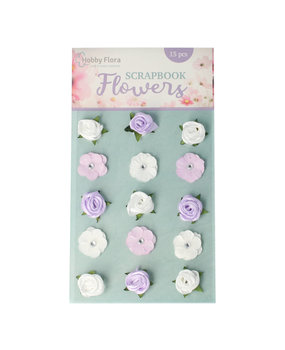 Hobby Flora Scrapbook Flowers Purple Creme (3009449)