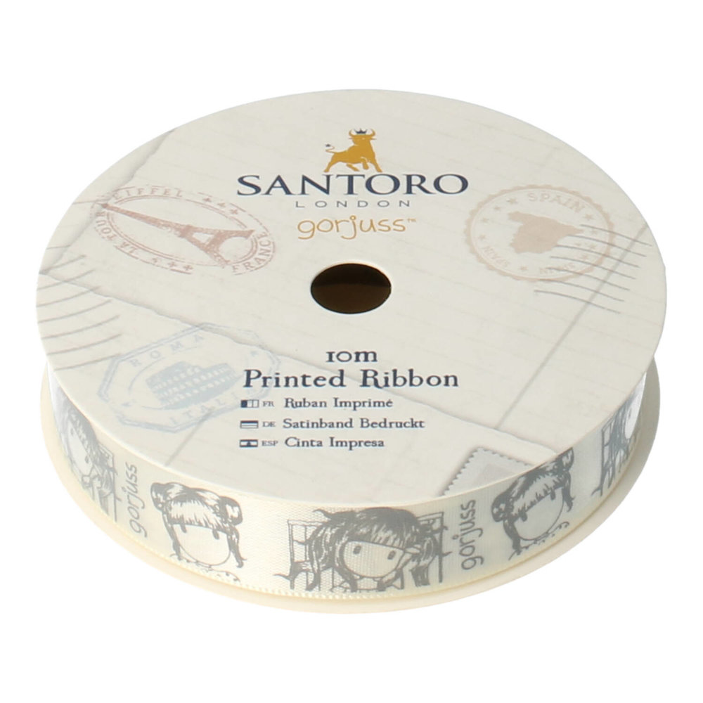 Gorjuss Printed Satin Ribbon Postal 10 meter (GOR367110) Gorjuss Printed Satin Ribbon Postal 10 meter (GOR367110)