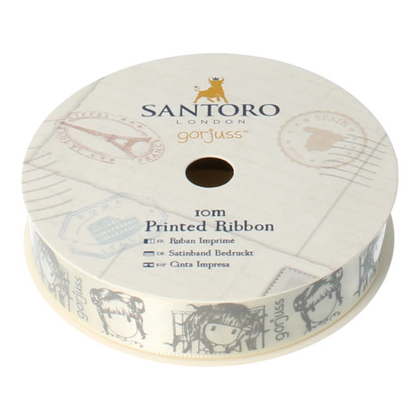 Gorjuss Printed Satin Ribbon Postal 10 meter (GOR367110) Gorjuss Printed Satin Ribbon Postal 10 meter (GOR367110)