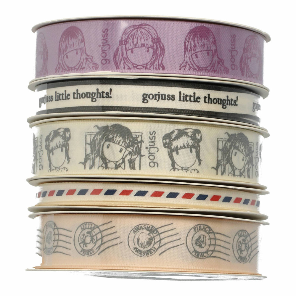 Gorjuss Printed Satin Ribbon Postal 10 meter (GOR367110) Gorjuss Printed Satin Ribbon Postal 10 meter (GOR367110)