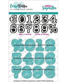 Carlijn Design Snijmallen Alfabet Typemachine Cijfers (CDSN-0171)