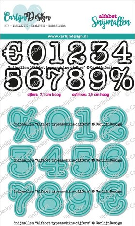 Carlijn Design Snijmallen Alfabet Typemachine Cijfers (CDSN-0171) Carlijn Design Snijmallen Alfabet Typemachine Cijfers (CDSN-0171)