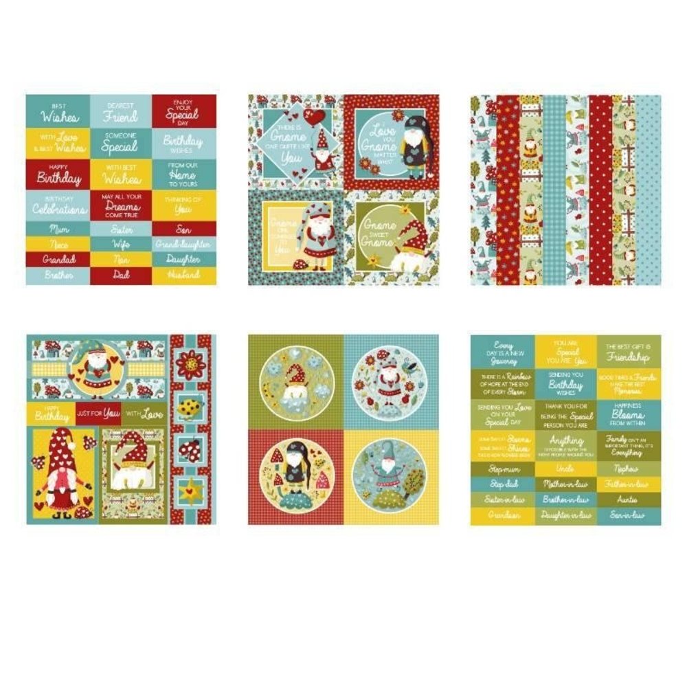 The Paper Boutique Gnome Sweet Gnome 8x8 Inch Embellishments Paper Pack (PB1865)
