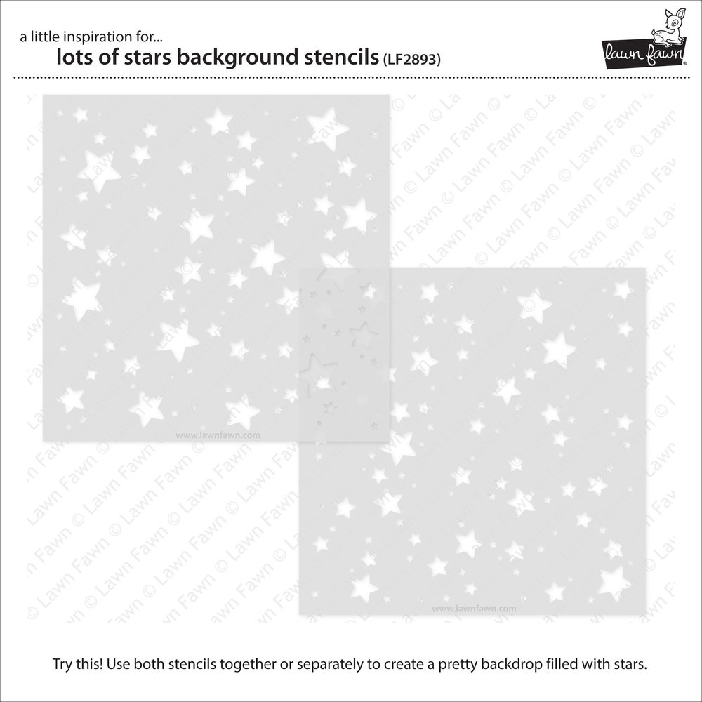 Lawn Fawn Lots of Stars Background Stencils (LF2893)
