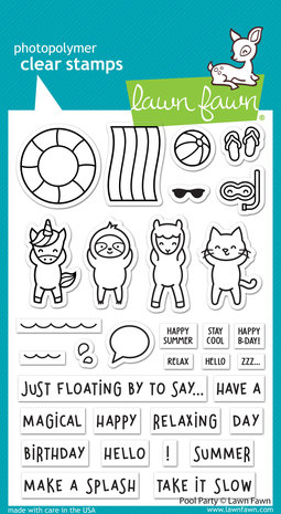 Lawn Fawn Pool Party Clear Stamps (LF2854) Lawn Fawn Pool Party Clear Stamps (LF2854)