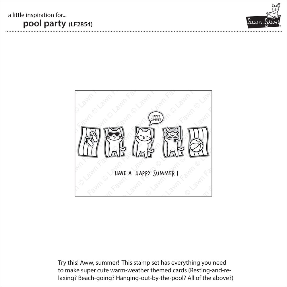 Lawn Fawn Pool Party Clear Stamps (LF2854) Lawn Fawn Pool Party Clear Stamps (LF2854)