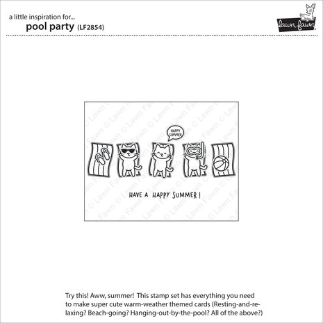 Lawn Fawn Pool Party Clear Stamps (LF2854) Lawn Fawn Pool Party Clear Stamps (LF2854)