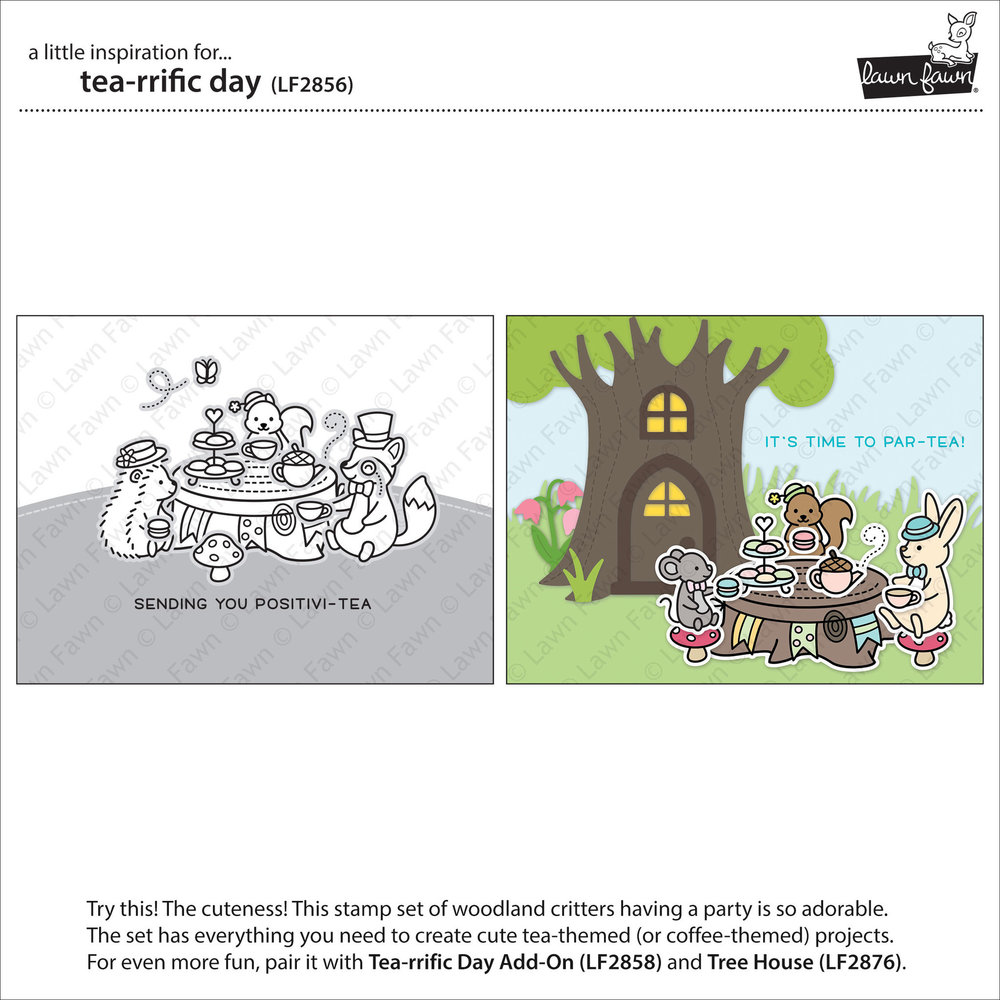 Lawn Fawn Tea-rrific Day Clear Stamps (LF2856)