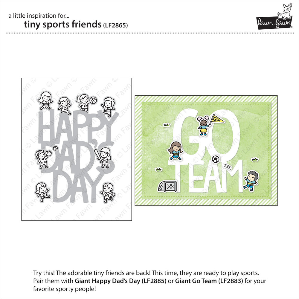 Lawn Fawn Tiny Sports Friends Clear Stamps (LF2865) Lawn Fawn Tiny Sports Friends Clear Stamps (LF2865)