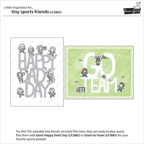 Lawn Fawn Tiny Sports Friends Clear Stamps (LF2865) Lawn Fawn Tiny Sports Friends Clear Stamps (LF2865)