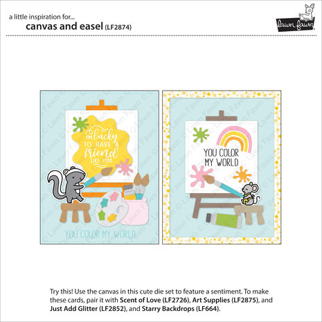 Lawn Fawn Canvas and Easel Dies (LF2874)
