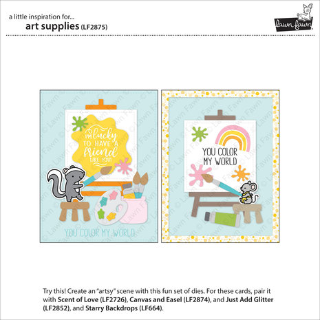 Lawn Fawn Art Supplies Dies (LF2875) Lawn Fawn Art Supplies Dies (LF2875)