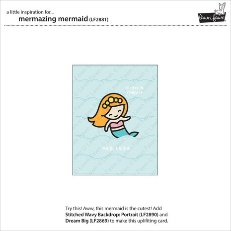 Lawn Fawn Mermazing Mermaid Dies (LF2881)