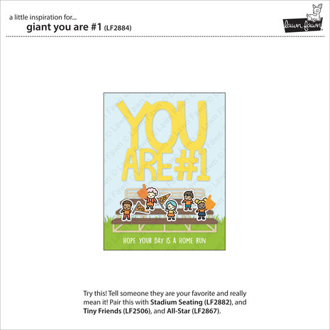 Lawn Fawn Giant You Are #1 Dies (LF2884)