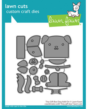Lawn Fawn Tiny Gift Box Dog Add-On Dies (LF2887)
