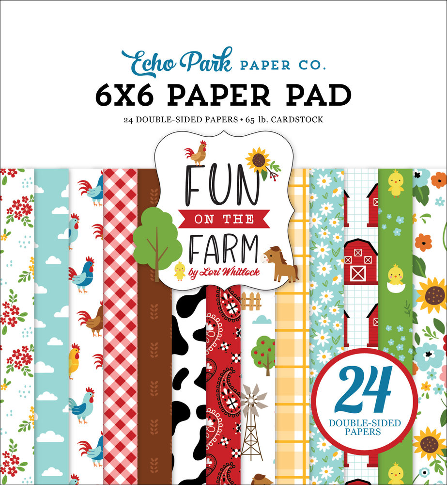 Echo Park Fun On The Farm 6x6 Inch Paper Pad (FF280023) Echo Park Fun On The Farm 6x6 Inch Paper Pad (FF280023)