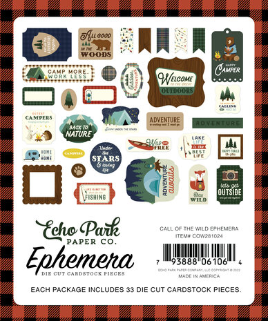 Echo Park Call Of The Wild Ephemera (COW281024) Echo Park Call Of The Wild Ephemera (COW281024)