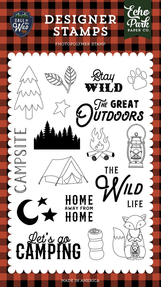 Echo Park Call Of The Wild Stay Wild Clear Stamps (COW281043)