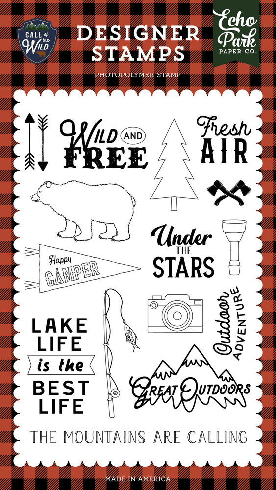 Echo Park Call Of The Wild Fresh Air Clear Stamps (COW281044) Echo Park Call Of The Wild Fresh Air Clear Stamps (COW281044)