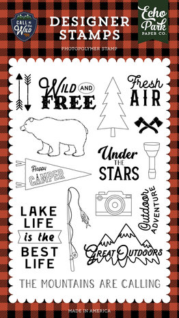 Echo Park Call Of The Wild Fresh Air Clear Stamps (COW281044) Echo Park Call Of The Wild Fresh Air Clear Stamps (COW281044)