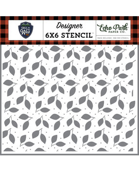 Echo Park Call Of The Wild Forest Leaves Stencil (COW281035)