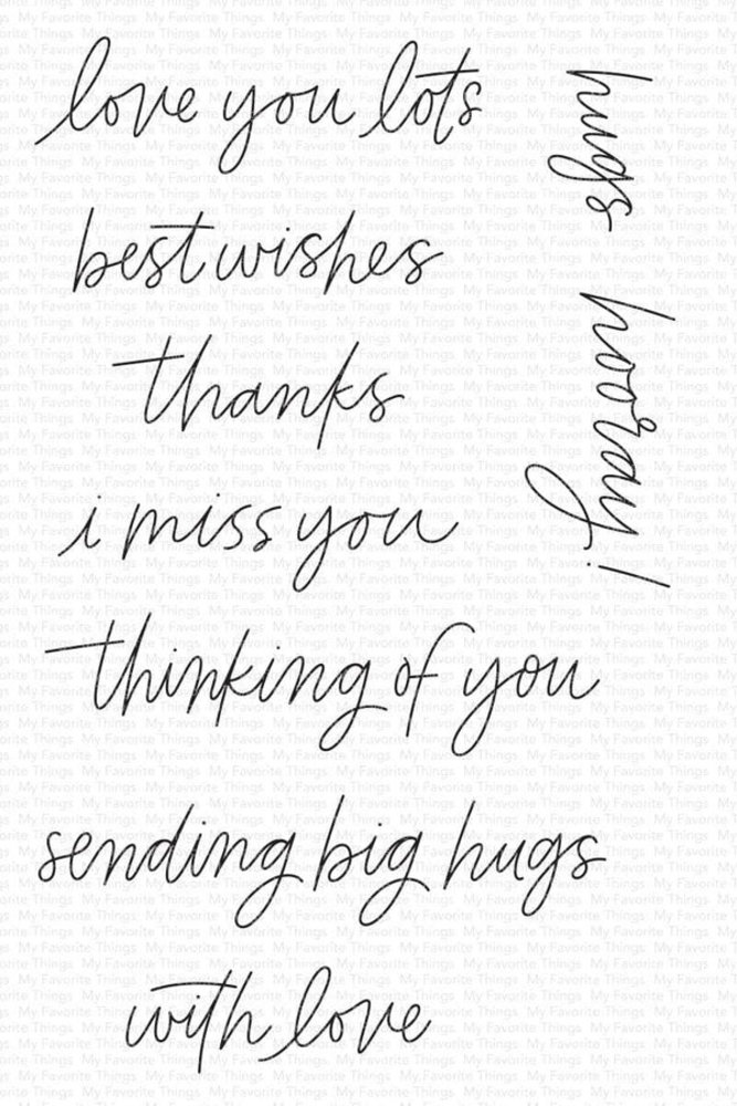 My Favorite Things Everyday Scripted Greetings Clear Stamps (CS-657)