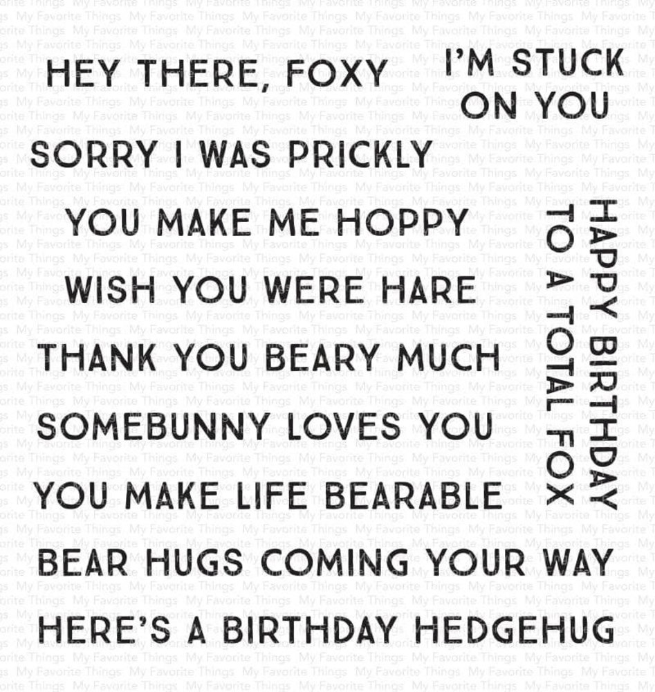 My Favorite Things Woodland Words Clear Stamps (CS-681)