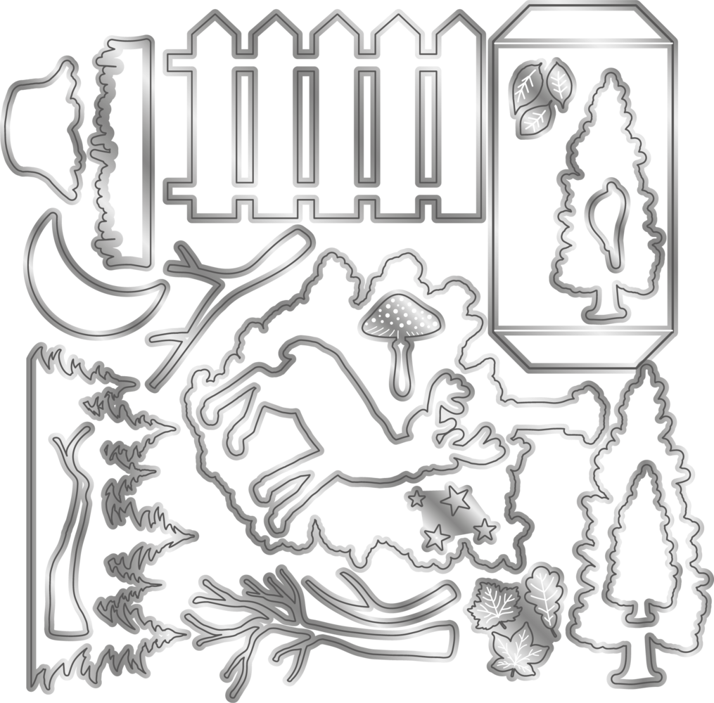 Gemini 3D Scene Builder Woodland Beauty Stamp & Die (GEM-STD-3DSB-WB) Gemini 3D Scene Builder Woodland Beauty Stamp & Die (GEM-STD-3DSB-WB)