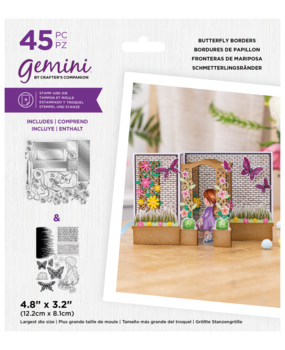 Gemini 3D Scene Builder Butterfly Borders Stamp & Die (GEM-STD-3DSB-BB)