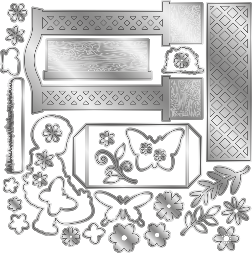 Gemini 3D Scene Builder Butterfly Borders Stamp & Die (GEM-STD-3DSB-BB) Gemini 3D Scene Builder Butterfly Borders Stamp & Die (GEM-STD-3DSB-BB)