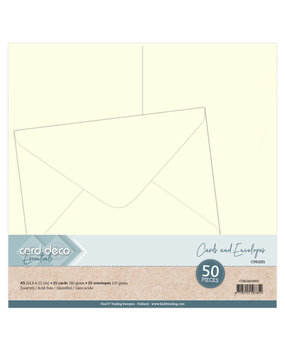 Card Deco A5 Cards and Envelopes Cream (CDECAE10002) Card Deco A5 Cards and Envelopes Cream (CDECAE10002)