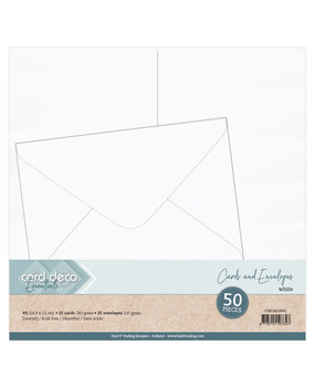 Card Deco A5 Cards and Envelopes White (CDECAE10001) Card Deco A5 Cards and Envelopes White (CDECAE10001)