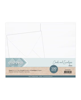 Card Deco Cards and Envelopes 13.5x13.5 Inch White (CDECAE10009) Card Deco Cards and Envelopes 13.5x13.5 Inch White (CDECAE10009)