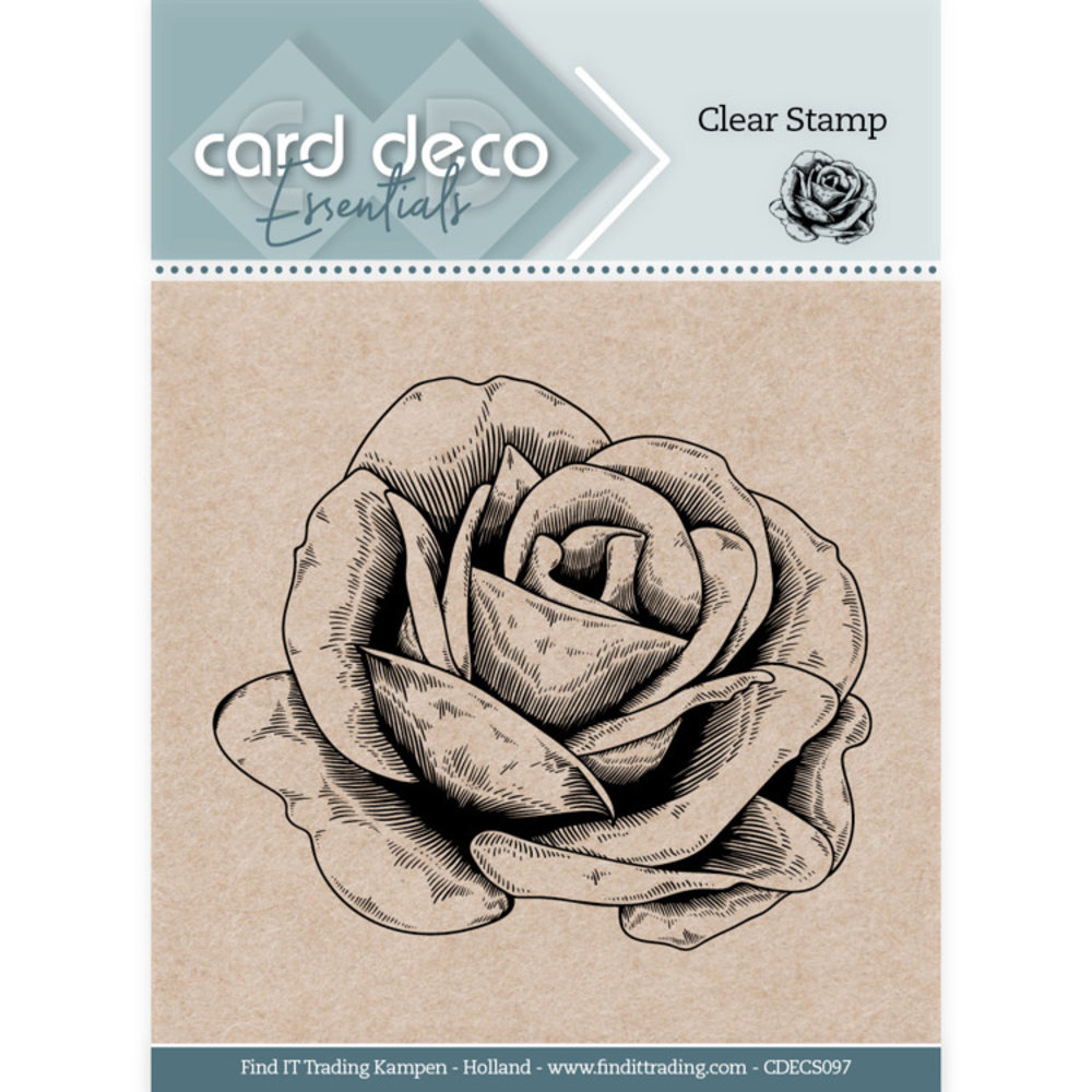 Card Deco Clear Stamp Rose (CDECS097)