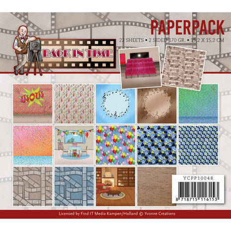 Yvonne Creations Back in Time 6x6 Inch Paper Pack (YCPP10048) Yvonne Creations Back in Time 6x6 Inch Paper Pack (YCPP10048)