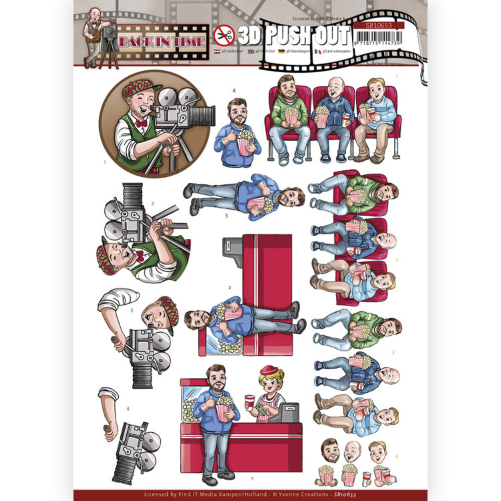 Yvonne Creations 3D Push Out Back in Time Movie (SB10653) Yvonne Creations 3D Push Out Back in Time Movie (SB10653)