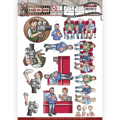 Yvonne Creations 3D Push Out Back in Time Movie (SB10653) Yvonne Creations 3D Push Out Back in Time Movie (SB10653)
