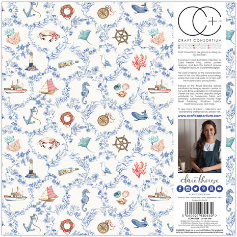 Craft Consortium Ocean Tale 12x12 Inch Paper Pad (CCPPAD034) Craft Consortium Ocean Tale 12x12 Inch Paper Pad (CCPPAD034)