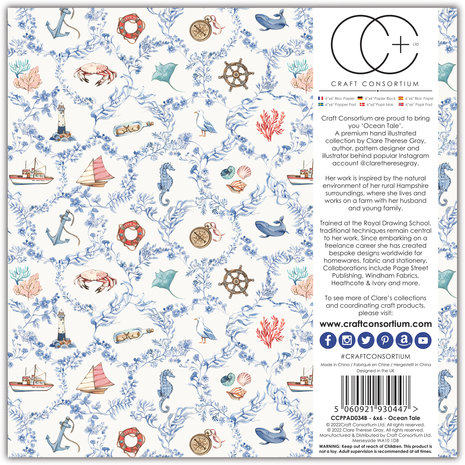 Craft Consortium Ocean Tale 6x6 Inch Paper Pad (CCPPAD034B) Craft Consortium Ocean Tale 6x6 Inch Paper Pad (CCPPAD034B)