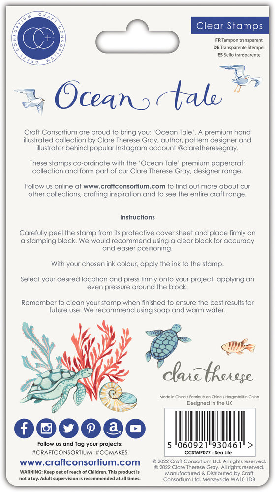 Craft Consortium Ocean Tale Clear Stamps Sea Life (CCSTMP077) Craft Consortium Ocean Tale Clear Stamps Sea Life (CCSTMP077)