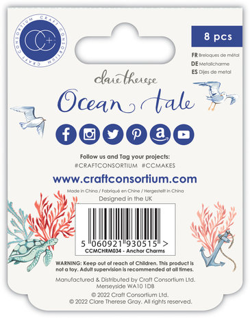 Craft Consortium Ocean Tale Metal Charms Anchors (CCMCHRM034) Craft Consortium Ocean Tale Metal Charms Anchors (CCMCHRM034)