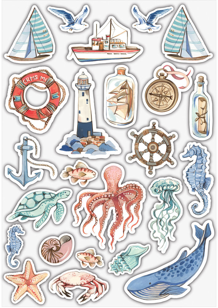 Craft Consortium Ocean Tale Puffy Stickers (CCSTKR004) Craft Consortium Ocean Tale Puffy Stickers (CCSTKR004)