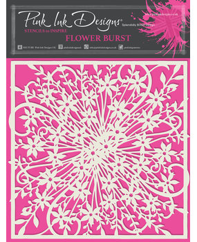 Pink Ink Designs Flower Burst 8x8 Inch Masking Stencil (PINKST013)