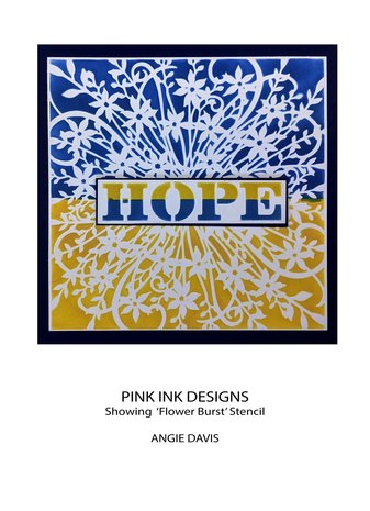 Pink Ink Designs Flower Burst 8x8 Inch Masking Stencil (PINKST013)