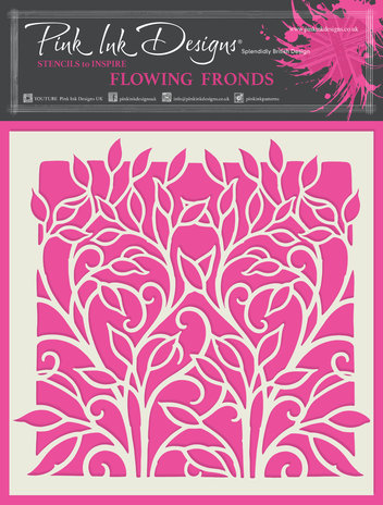 Pink Ink Designs Flowing Fronds 8x8 Inch Masking Stencil (PINKST015) Pink Ink Designs Flowing Fronds 8x8 Inch Masking Stencil (PINKST015)