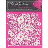 Pink Ink Designs Garden Daisy 8x8 Inch Masking Stencil (PINKST016)